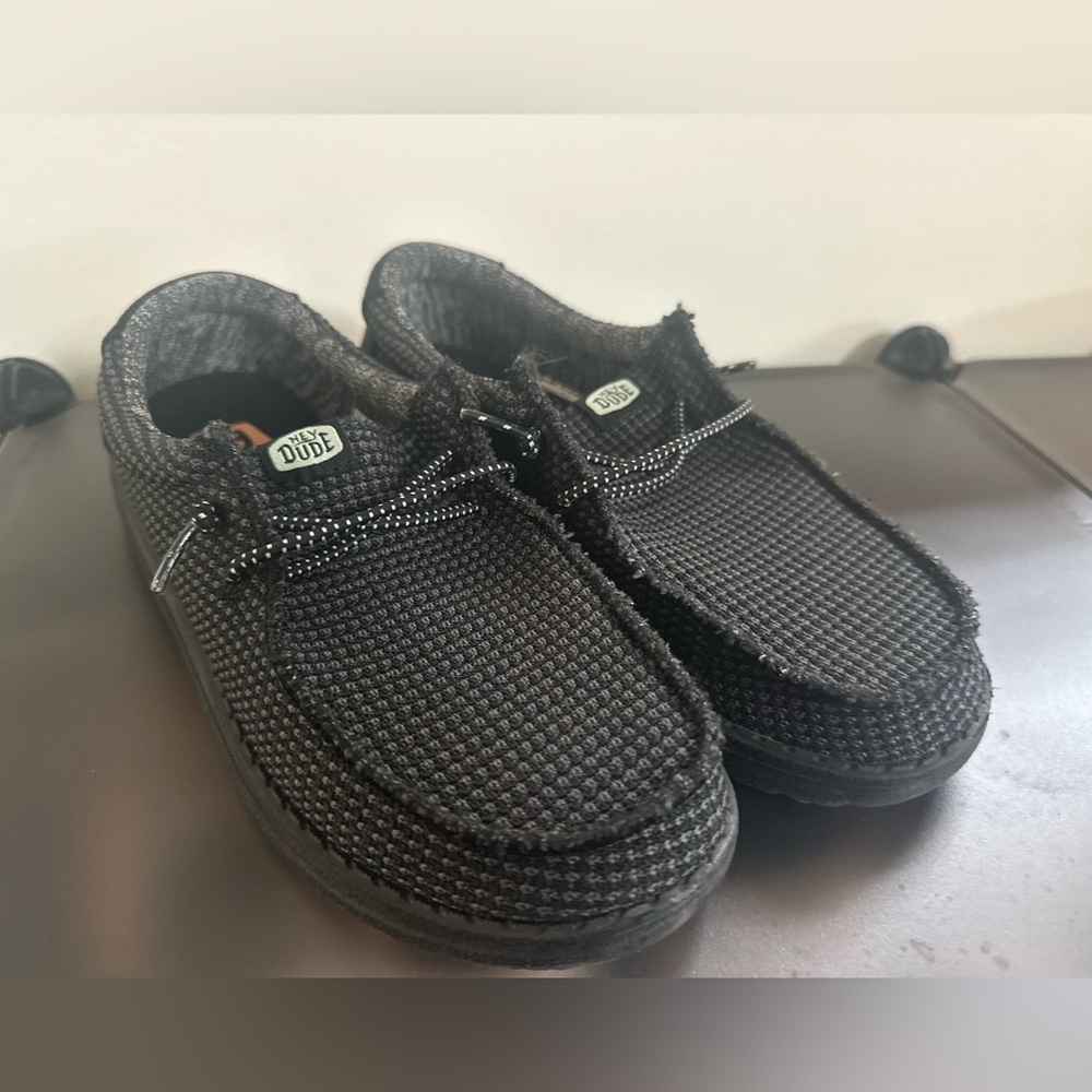 Boys Hey Dudes. Like new, size Y3